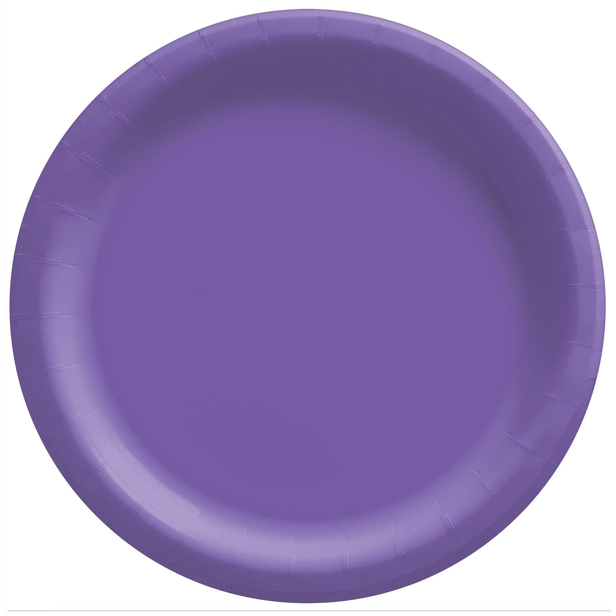 Foto 1 | Platos De Papel Amscan New Purple Round, 8.5 Pulgadas (21.6 Cm), Paquete De 20 - Venta Internacional.