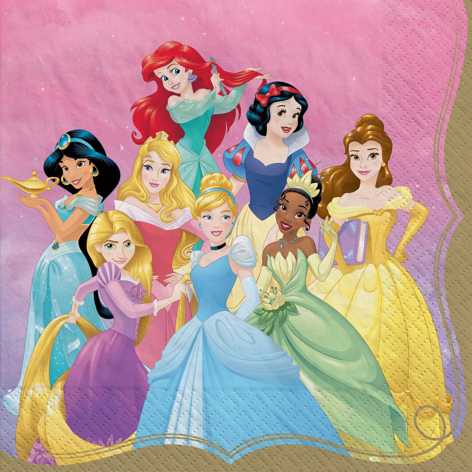 Foto 3 pulgar | Paquete De Artículos Para Fiestas, 32 Servilletas Para Cumpleaños De Princesas De Disney - Venta Internacional.