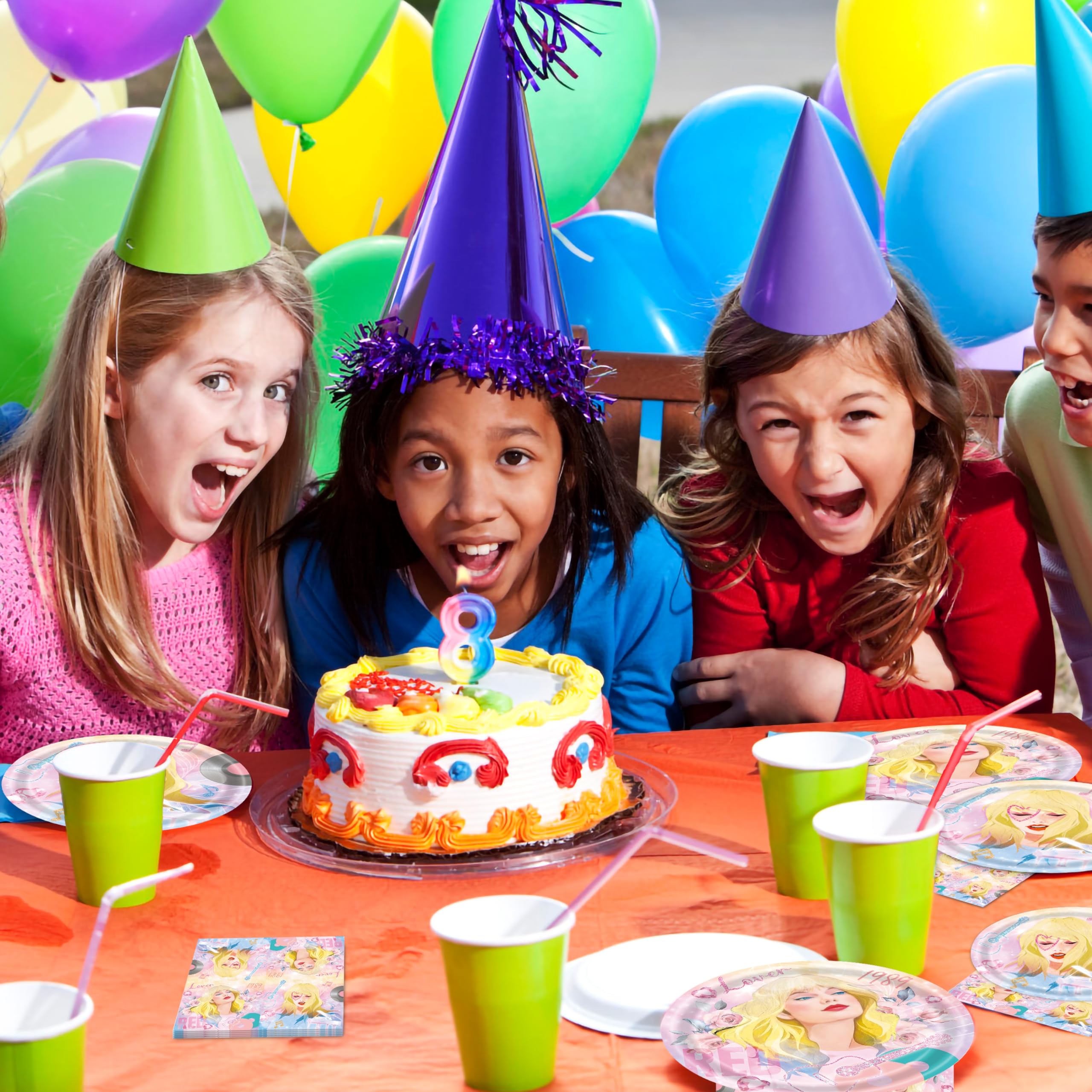 Foto 7 pulgar | Juego De Vajilla De Fiesta Fesciory Birthday Serves, 24 Con Platos - Venta Internacional.