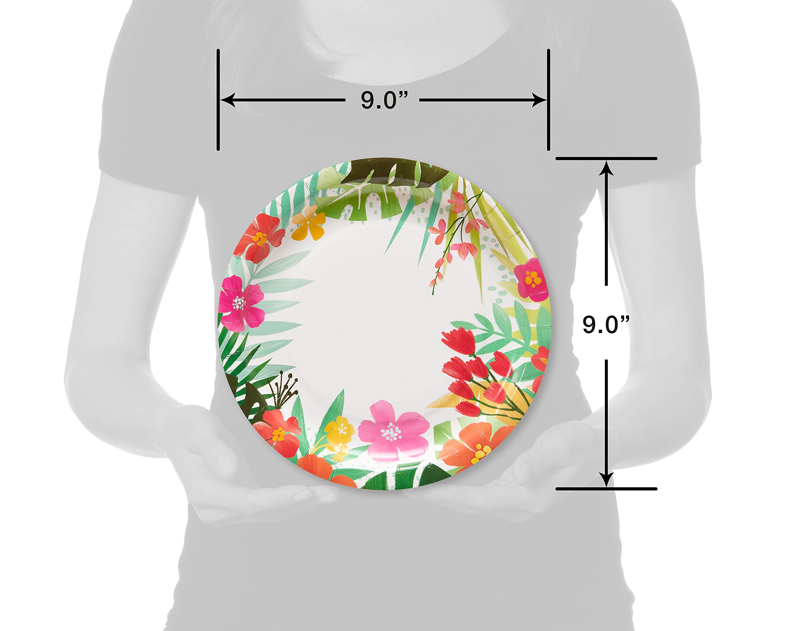 Foto 4 pulgar | Platos Llanos American Greetings Tropical Luau De Artículos Para Fiestas - Venta Internacional.