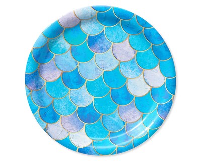 Foto 1 | Platos Llanos Con Diseño De Sirena American Greetings, 36 Unidades, Artículos Para Fiestas - Venta Internacional.