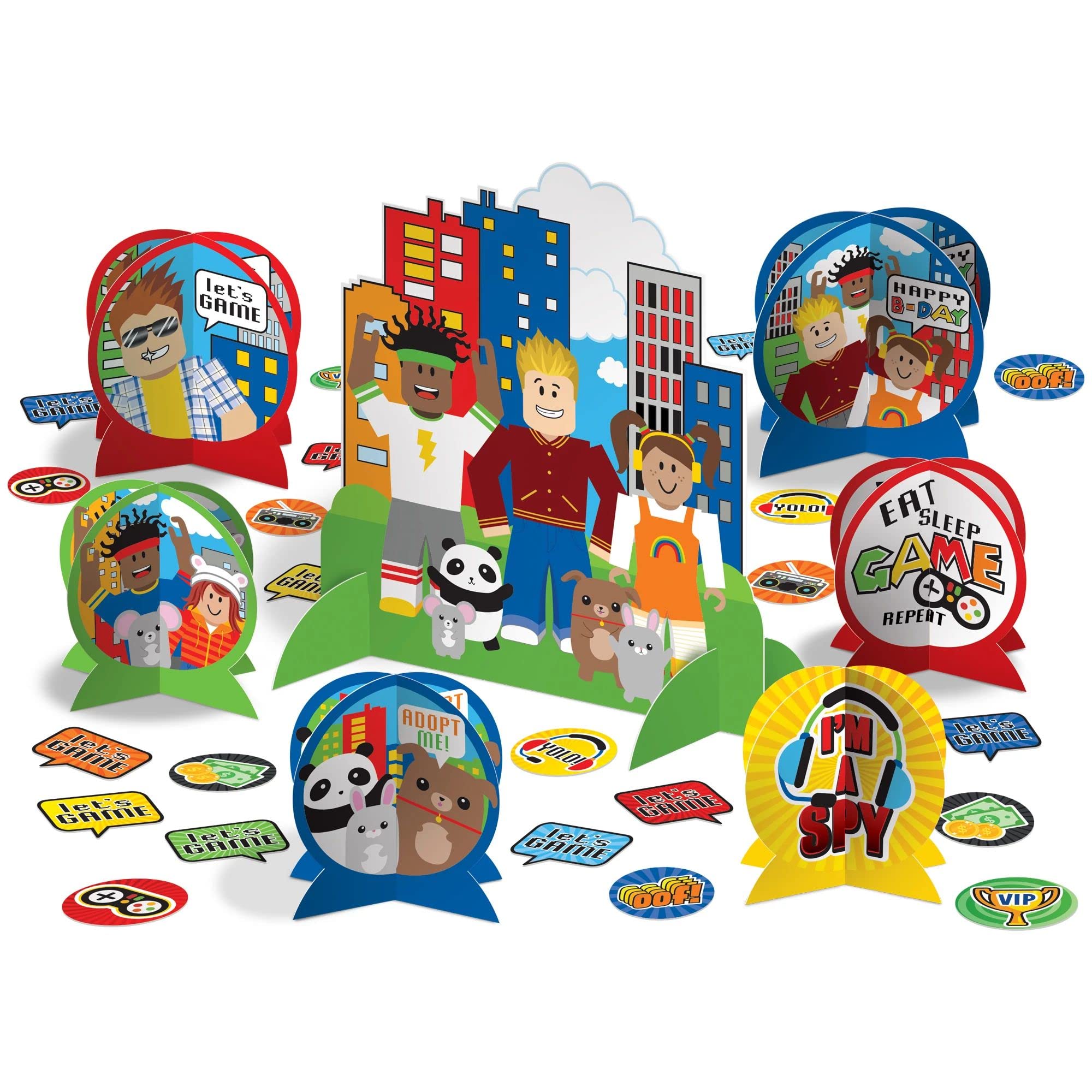 Foto 1 | Kit De Decoración De Mesa Amscan Party Town, Juego De 27 Piezas - Venta Internacional.