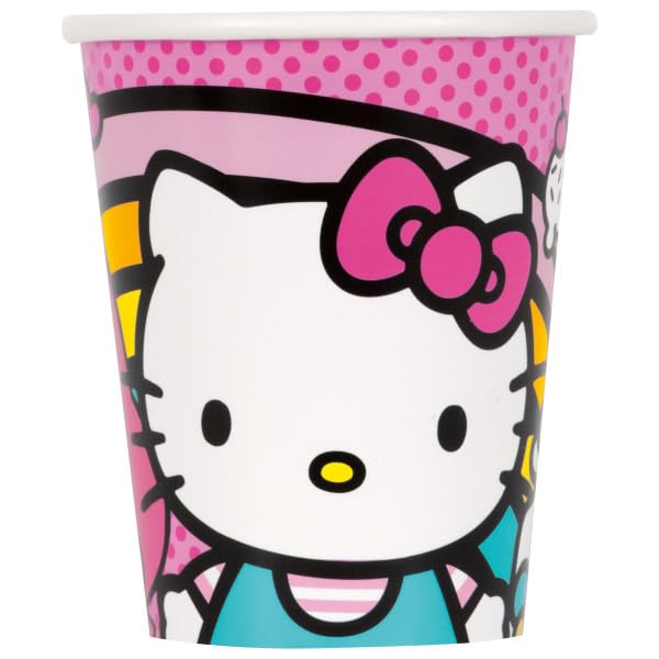 Foto 3 pulgar | Paquete De Artículos Para Fiestas Único De Hello Kitty Con 24 Vasos De Papel - Venta Internacional.