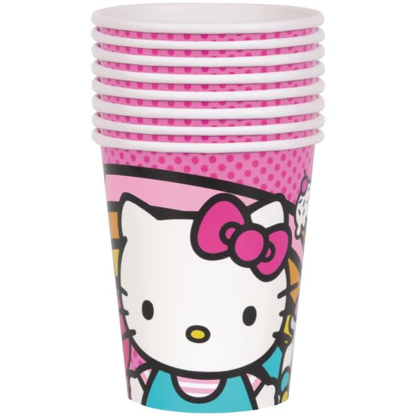 Foto 4 pulgar | Paquete De Artículos Para Fiestas Único De Hello Kitty Con 24 Vasos De Papel - Venta Internacional.