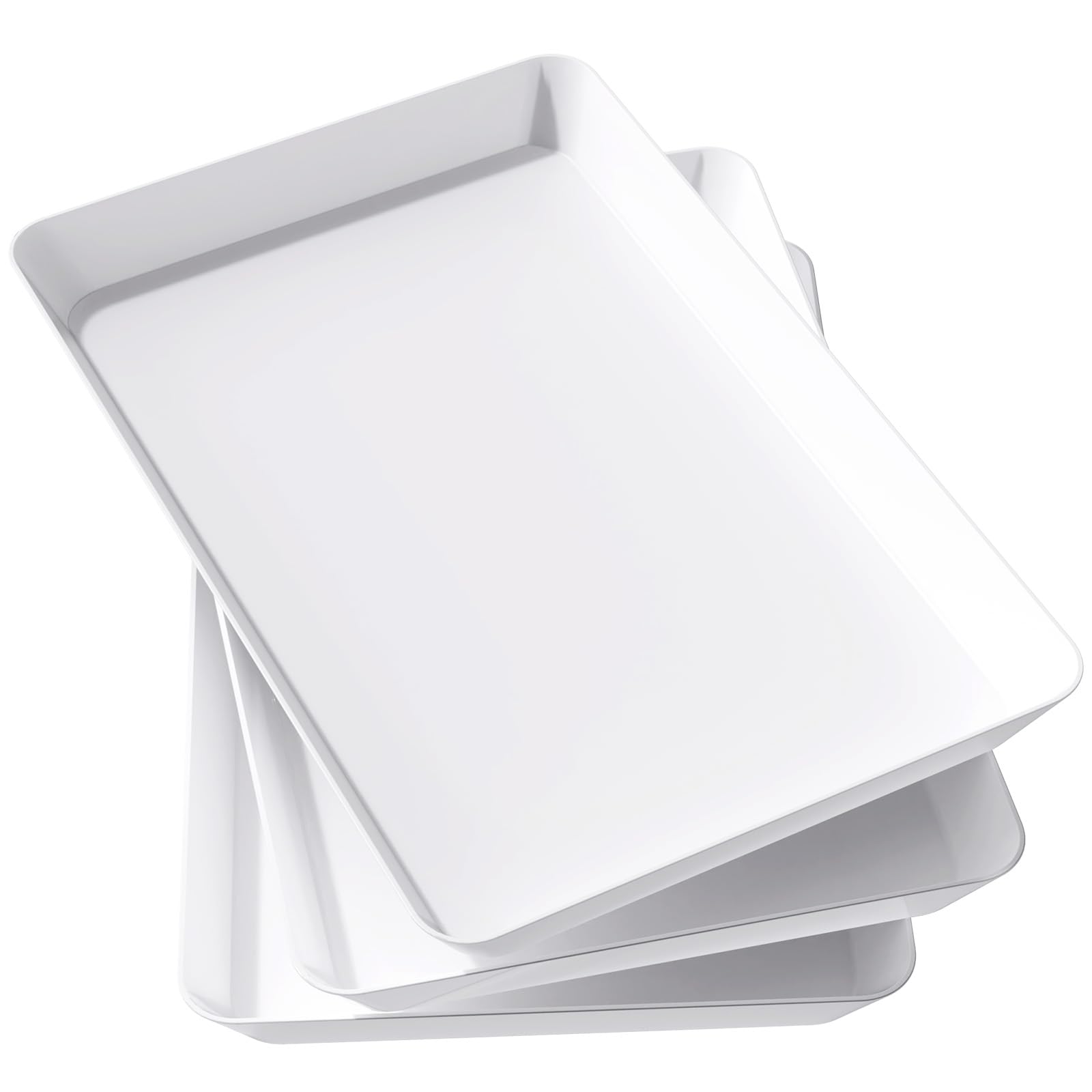 Foto 2 pulgar | Bandeja Para Servir Lifewit De Plástico, 3 Unidades, Blanca, Para Fiestas, 38 X 25 Cm - Venta Internacional.