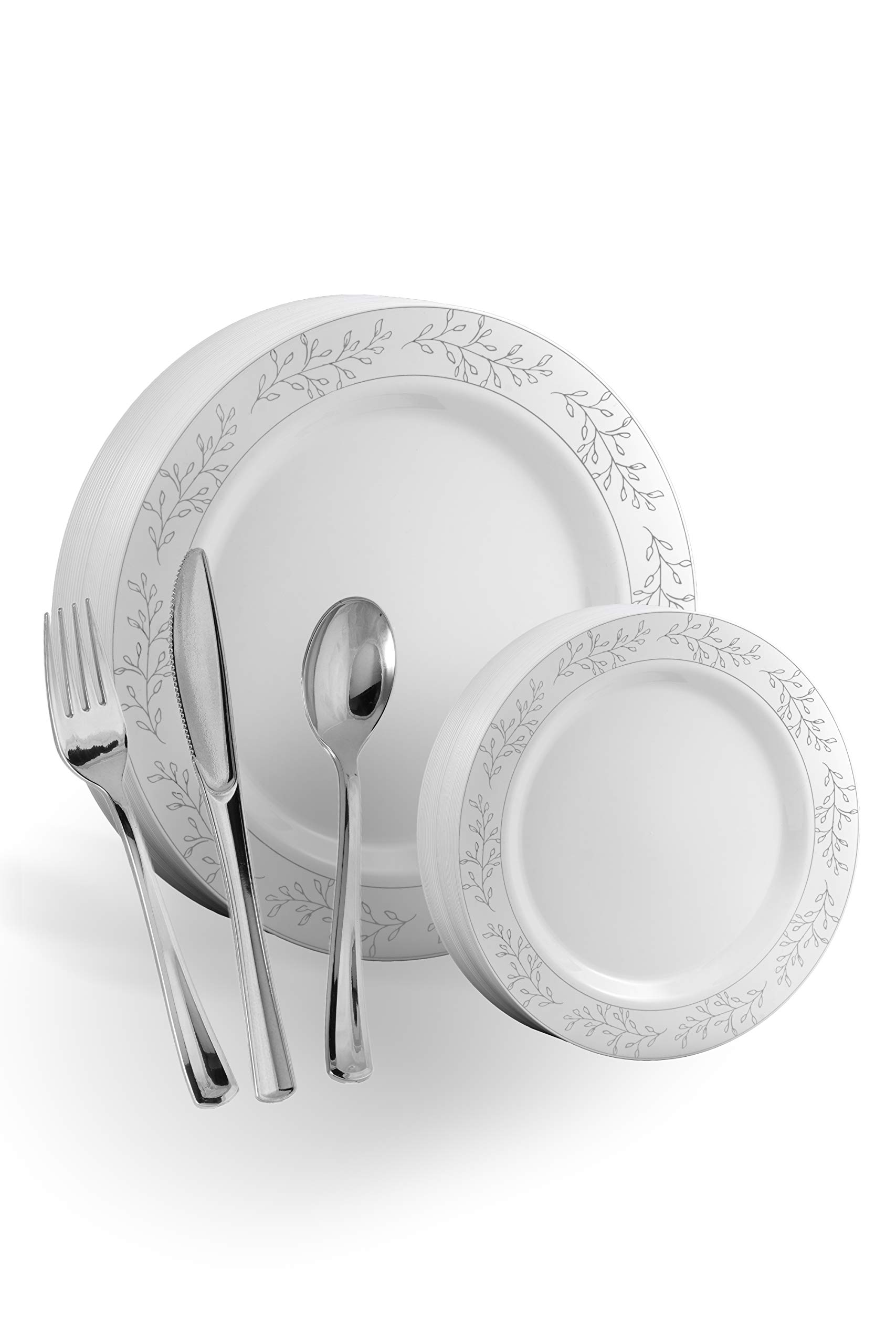Juego De Platos Y Cubiertos Desechables De Plástico, 200 Unidades, Exquisito - Venta Internacional.