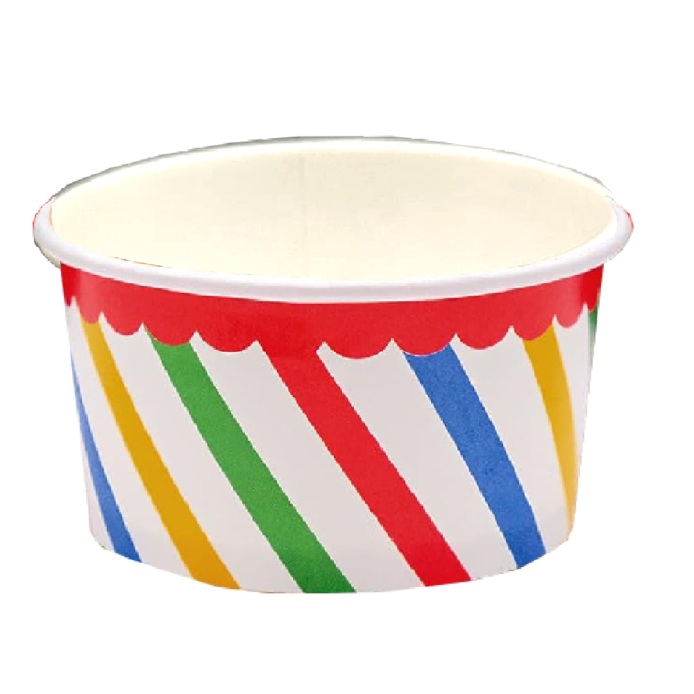 Foto 3 pulgar | 50pz Vaso Helado Postre Cupcake Desechable 150ml Aleissi  701407 Lineas Colores