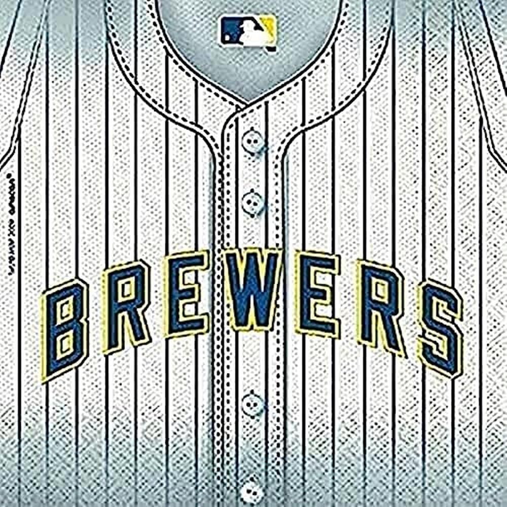 Foto 2 pulgar | Servilletas De Fiesta Amscan Milwaukee Brewers De 6,5 X 6,5 Cm, Paquete De 36 - Venta Internacional.