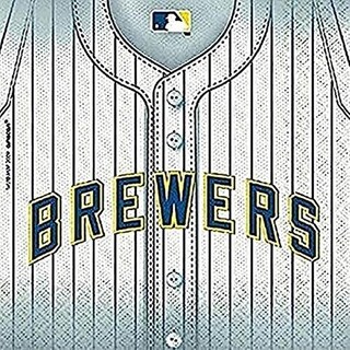 Foto 1 | Servilletas De Fiesta Amscan Milwaukee Brewers De 6,5 X 6,5 Cm, Paquete De 36 - Venta Internacional.