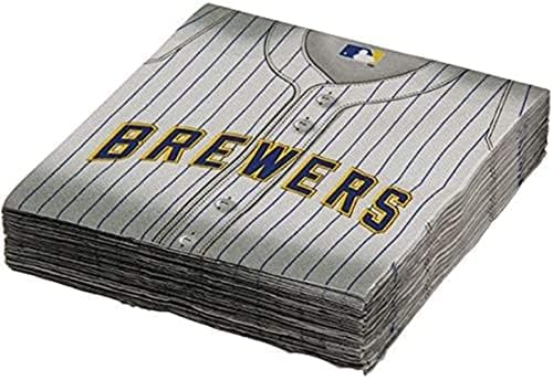 Foto 3 pulgar | Servilletas De Fiesta Amscan Milwaukee Brewers De 6,5 X 6,5 Cm, Paquete De 36 - Venta Internacional.
