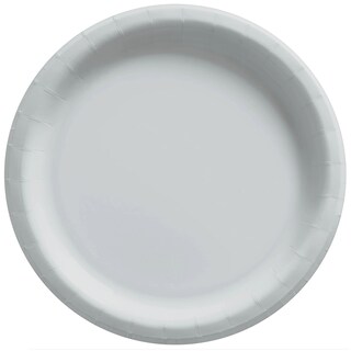 Foto 1 | Platos De Papel Amscan Silver Redondos De 10 Pulgadas, 20 Unidades - Venta Internacional.