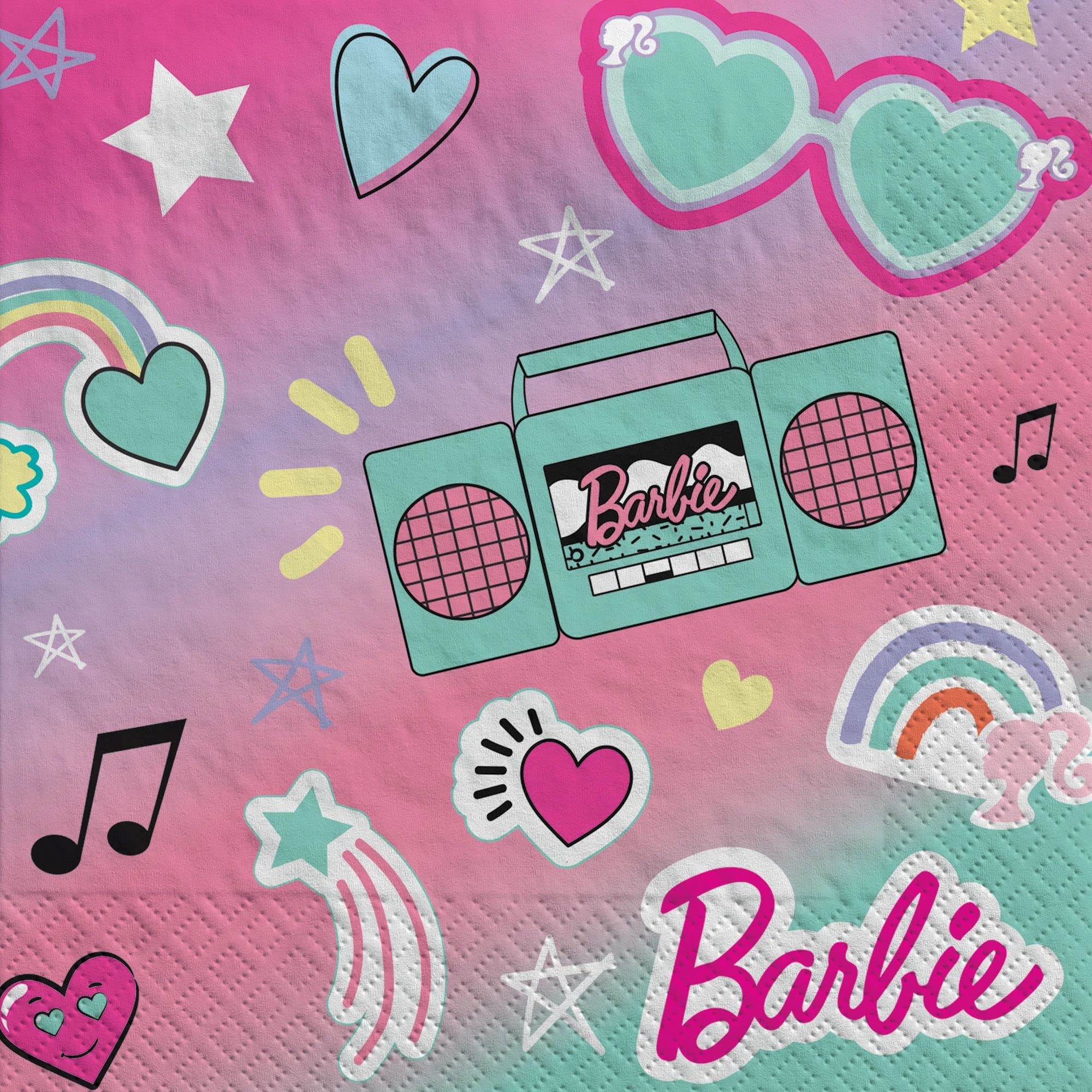 Foto 1 | Servilletas Para Bebidas Amscan Barbie Dream Together, Paquete De 16 Unidades, 5 X 5 - Venta Internacional.