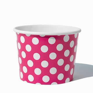 Foto 1 | 50pz Vaso Helado Postre Cupcake Desechable 150ml Aleissi 701404 Rosa Puntos