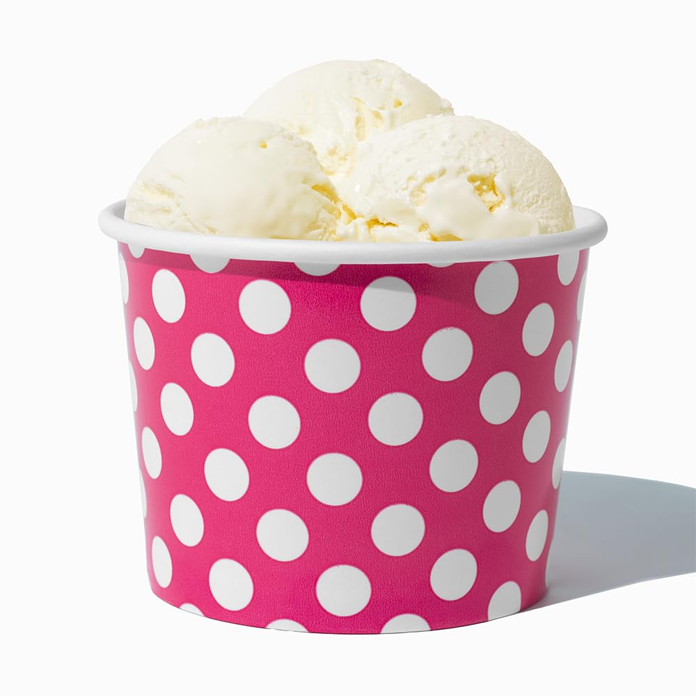 Foto 4 pulgar | 50pz Vaso Helado Postre Cupcake Desechable 150ml Aleissi 701404 Rosa Puntos