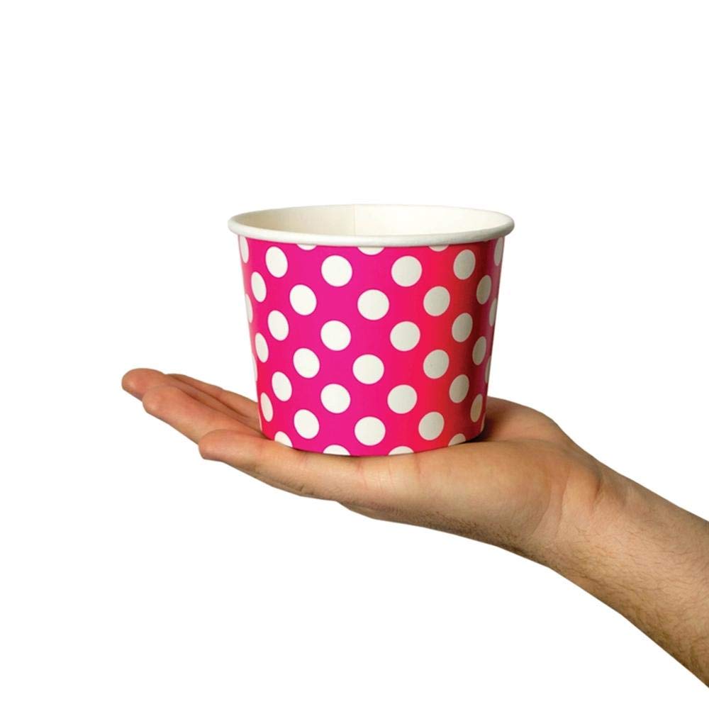 Foto 5 pulgar | 50pz Vaso Helado Postre Cupcake Desechable 150ml Aleissi 701404 Rosa Puntos
