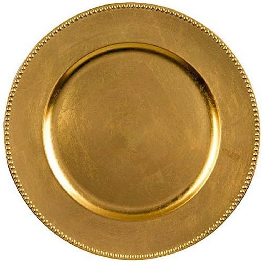 Placa De Carga Amscan Elegant Round Metallic Gold Plastic 14 - Venta Internacional.