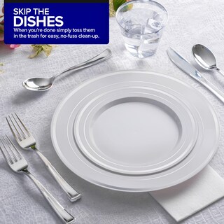 Foto 7 | Juego De Cubiertos Desechables Stock Your Home, 75 Piezas, Color Plateado - Venta Internacional.