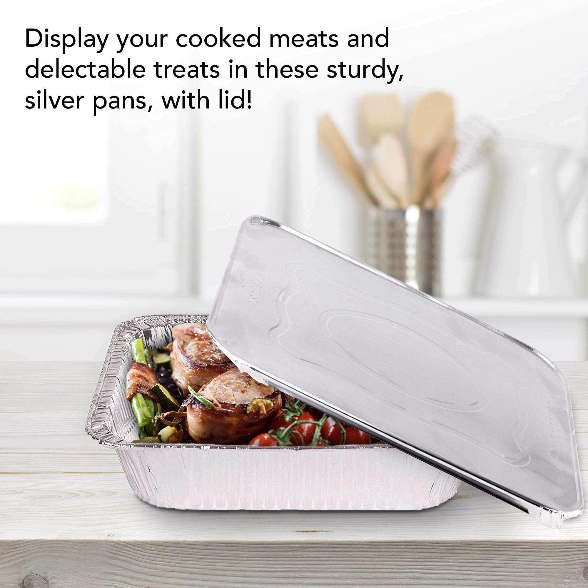 Foto 6 pulgar | Bandeja Desechable Stock Your Home, Paquete De 10 Sartenes De 9 X 13 Con Tapa - Venta Internacional.
