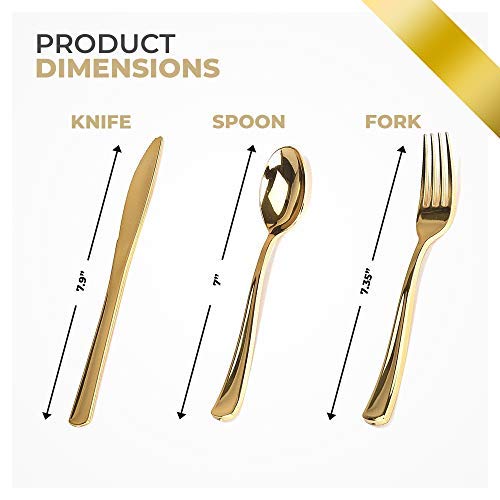 Foto 7 | Tenedores Desechables De Plástico Stock Your Home 125 Gold (18 Cm) - Venta Internacional.