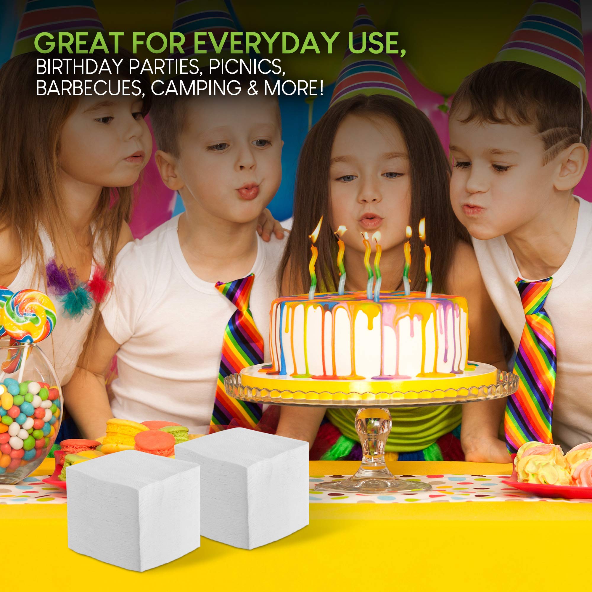 Foto 6 | Servilletas Desechables Stock Your Home De 30 Cm, 1 Capa, Color Blanco, Paquete De 1000 - Venta Internacional.