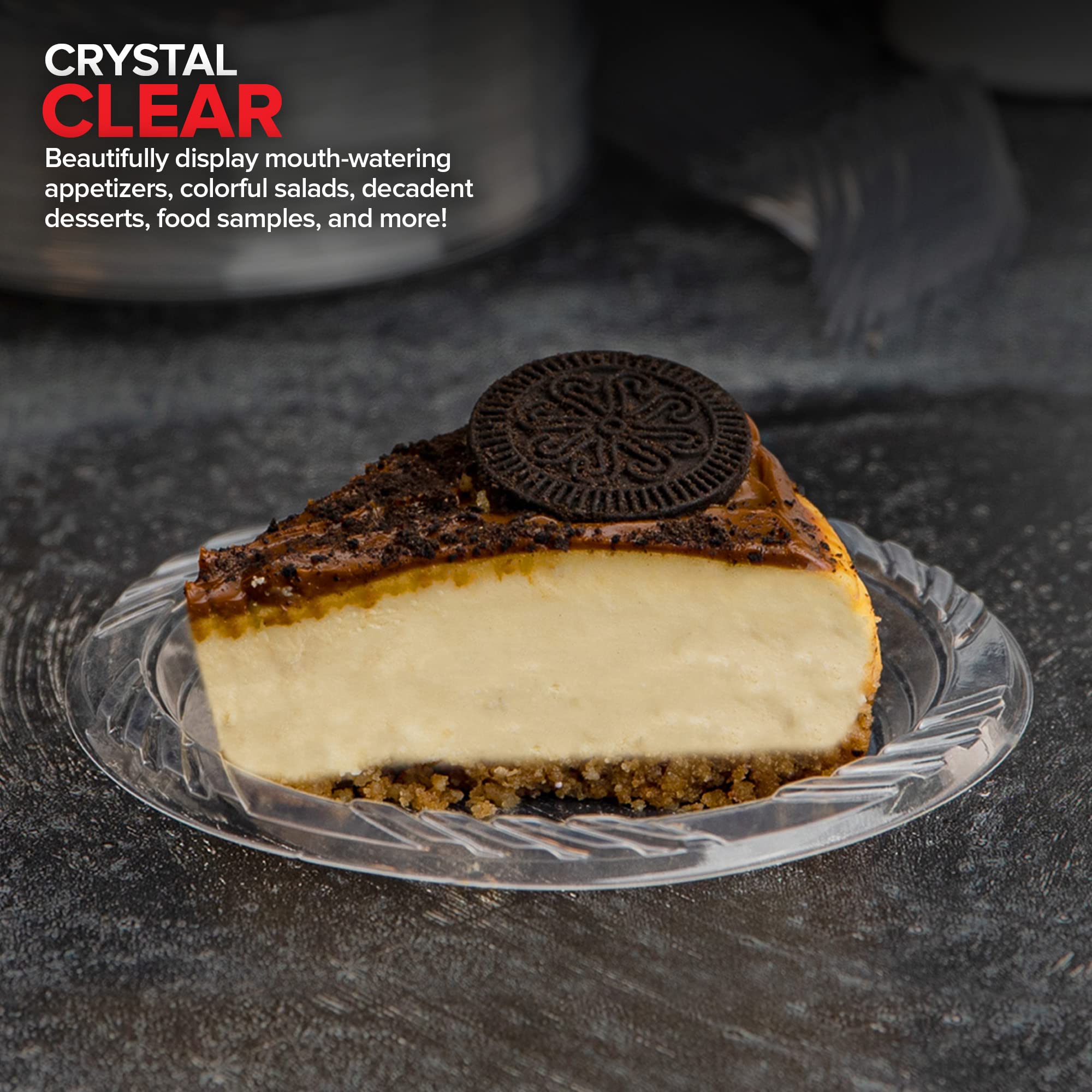 Foto 5 | Platos De Postre Stock Your Home, Plástico Transparente, 15 Cm, Paquete De 120 - Venta Internacional.