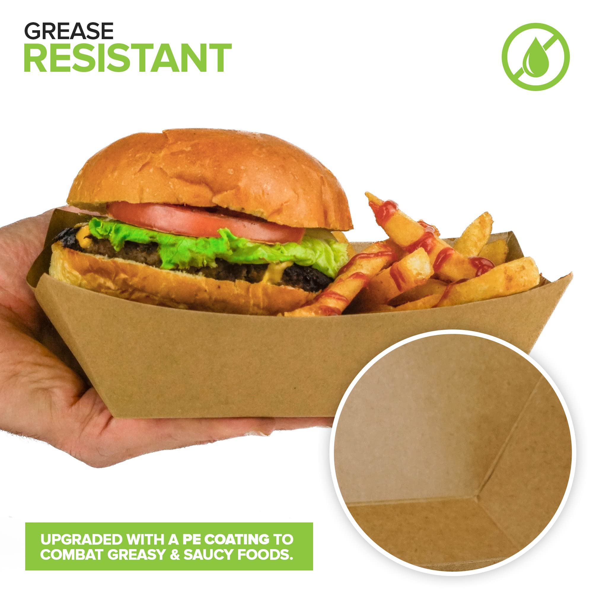 Foto 5 | Bandejas De Comida Stock Your Home, Papel Kraft Marrón Desechable De 3 Libras - Venta Internacional.
