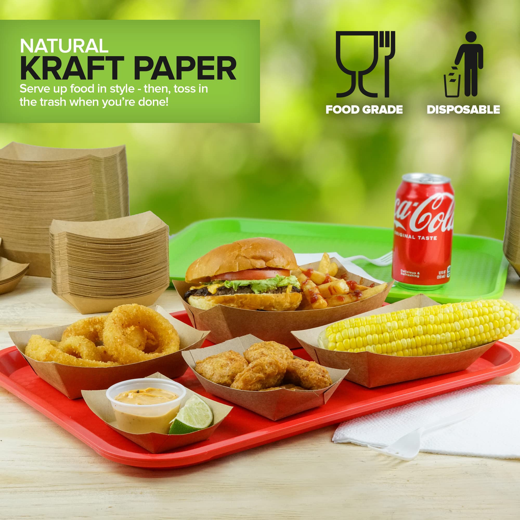Foto 8 pulgar | Bandejas De Comida Stock Your Home, Papel Kraft Marrón Desechable De 3 Libras - Venta Internacional.
