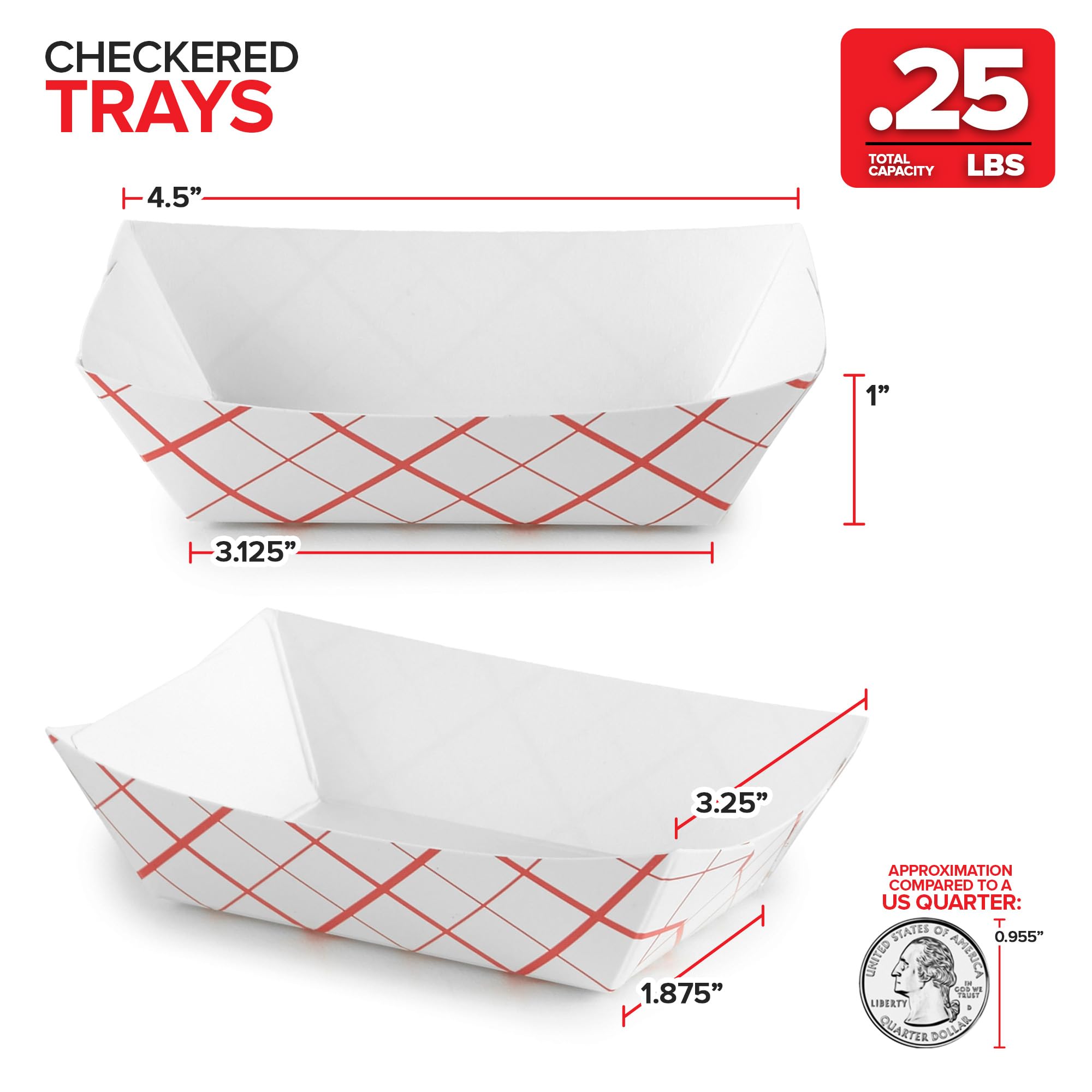 Foto 4 pulgar | Minibandeja de Papel para Comida Stock Your Home a Cuadros 250 Piezas - Venta Internacional