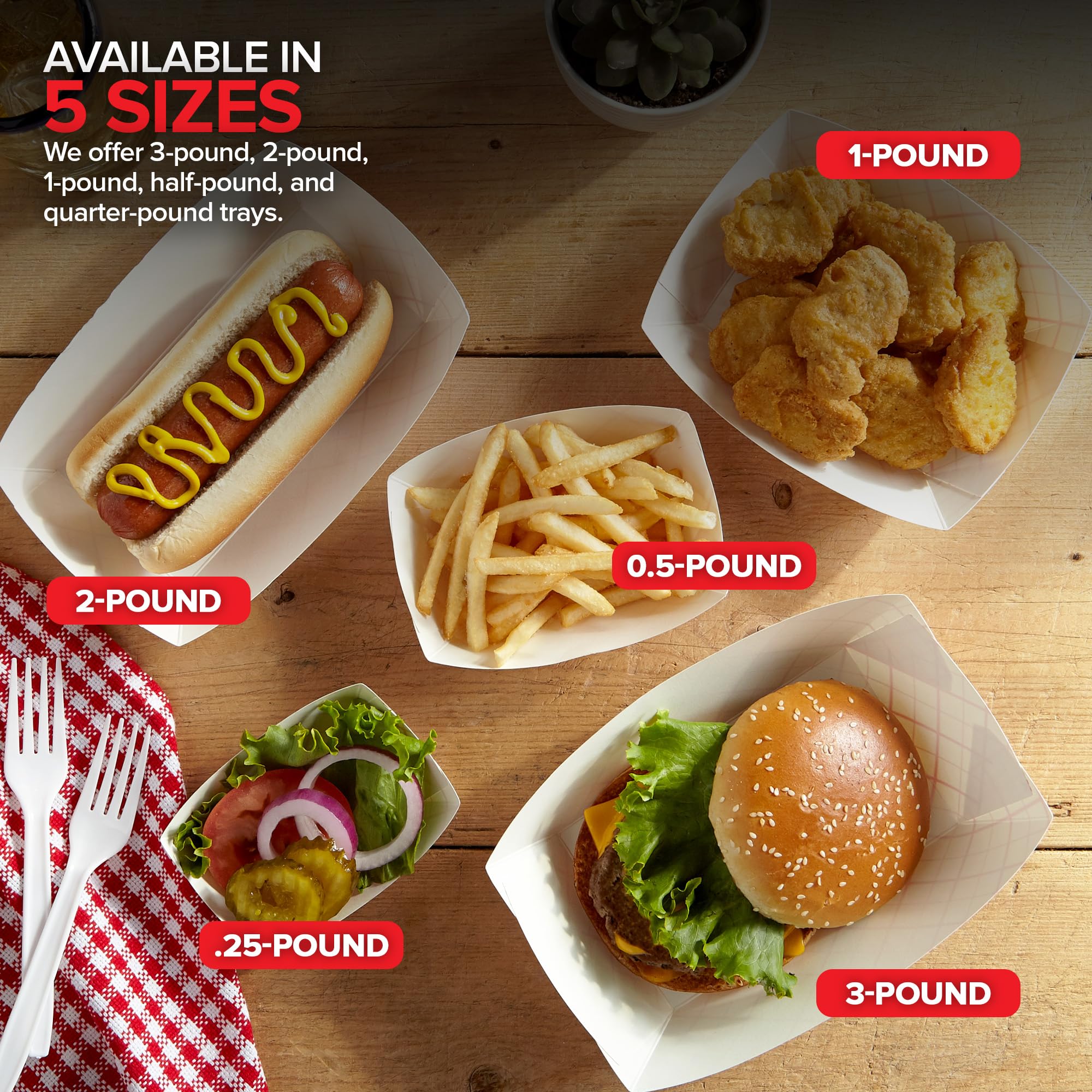 Foto 7 pulgar | Bandejas de Papel para Comida Stock Your Home a Cuadros 250 Piezas - Venta Internacional
