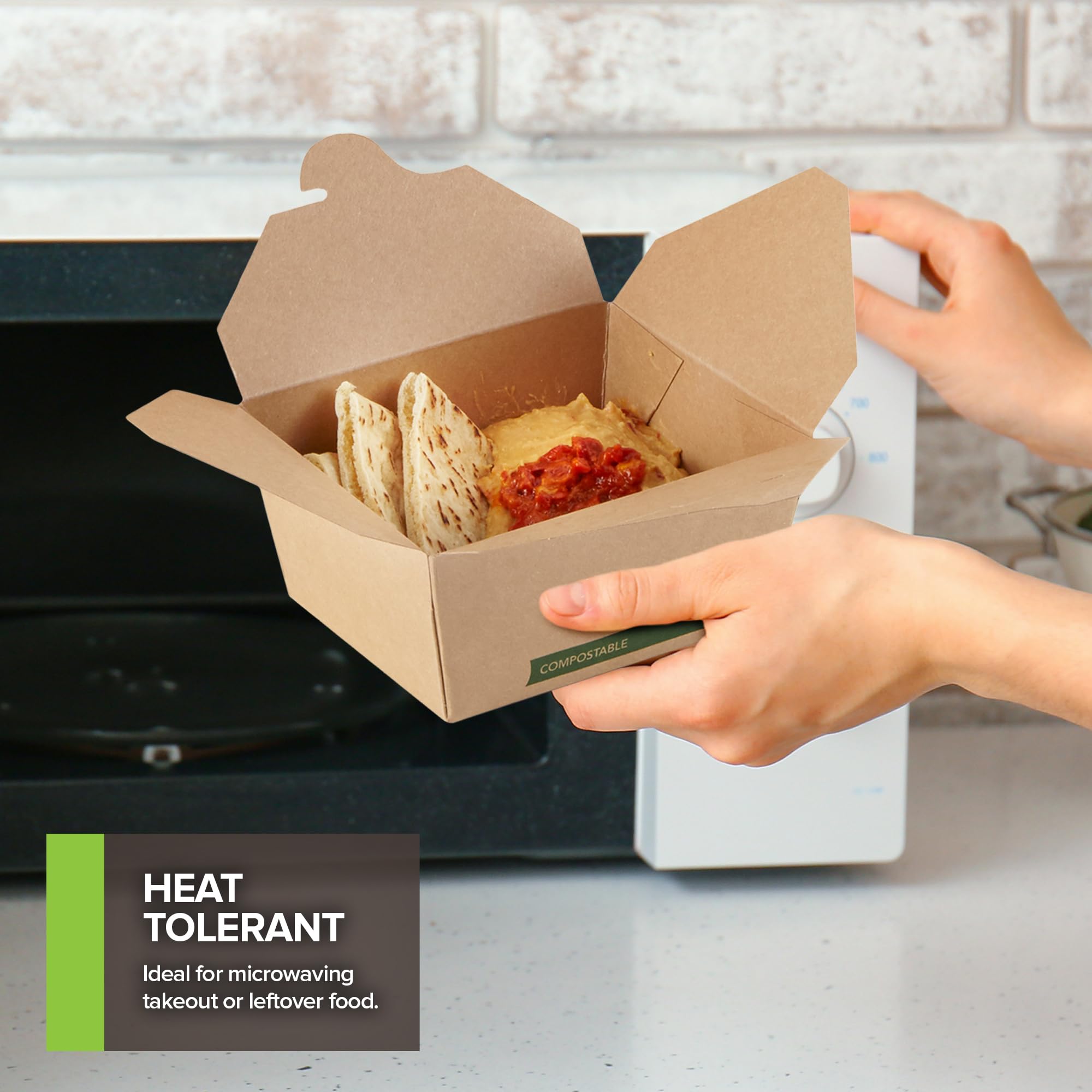 Foto 5 | (juego De 50) Recipientes Compostables Para Comida Para Llevar, 900 Ml - Venta Internacional.