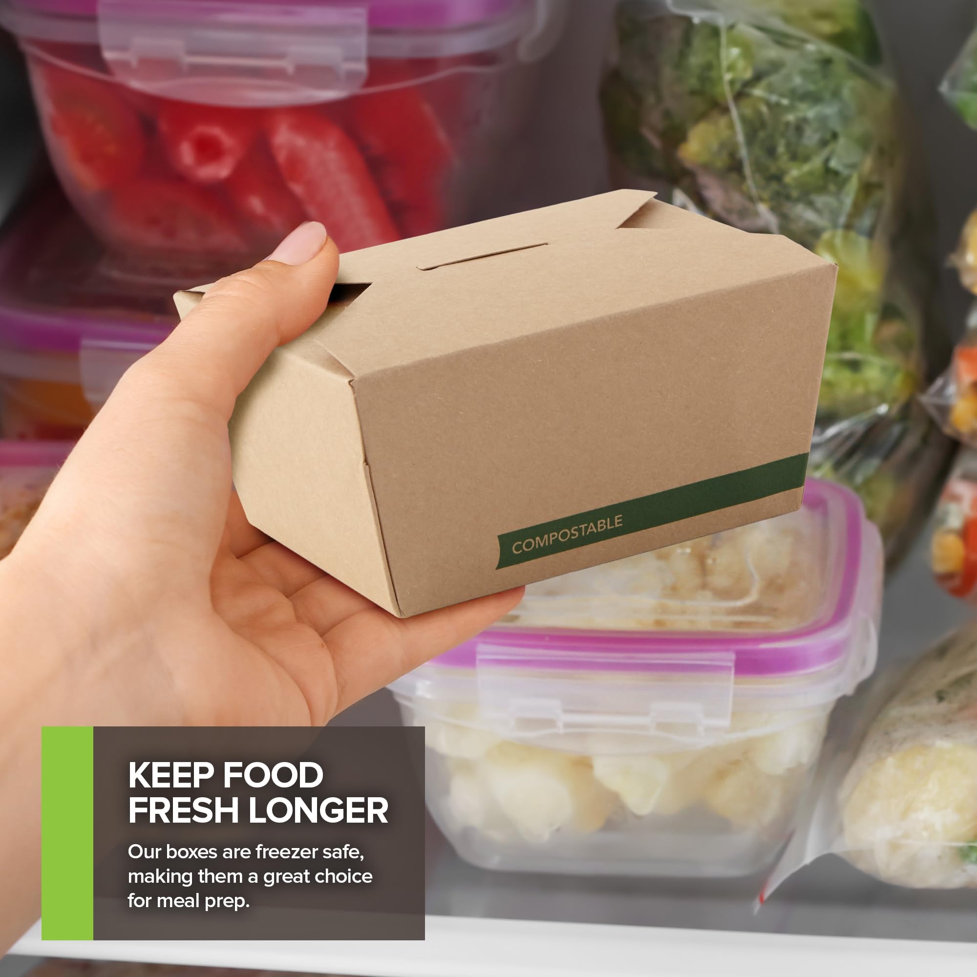 Foto 7 pulgar | (juego De 50) Recipientes Compostables Para Comida Para Llevar, 900 Ml - Venta Internacional.