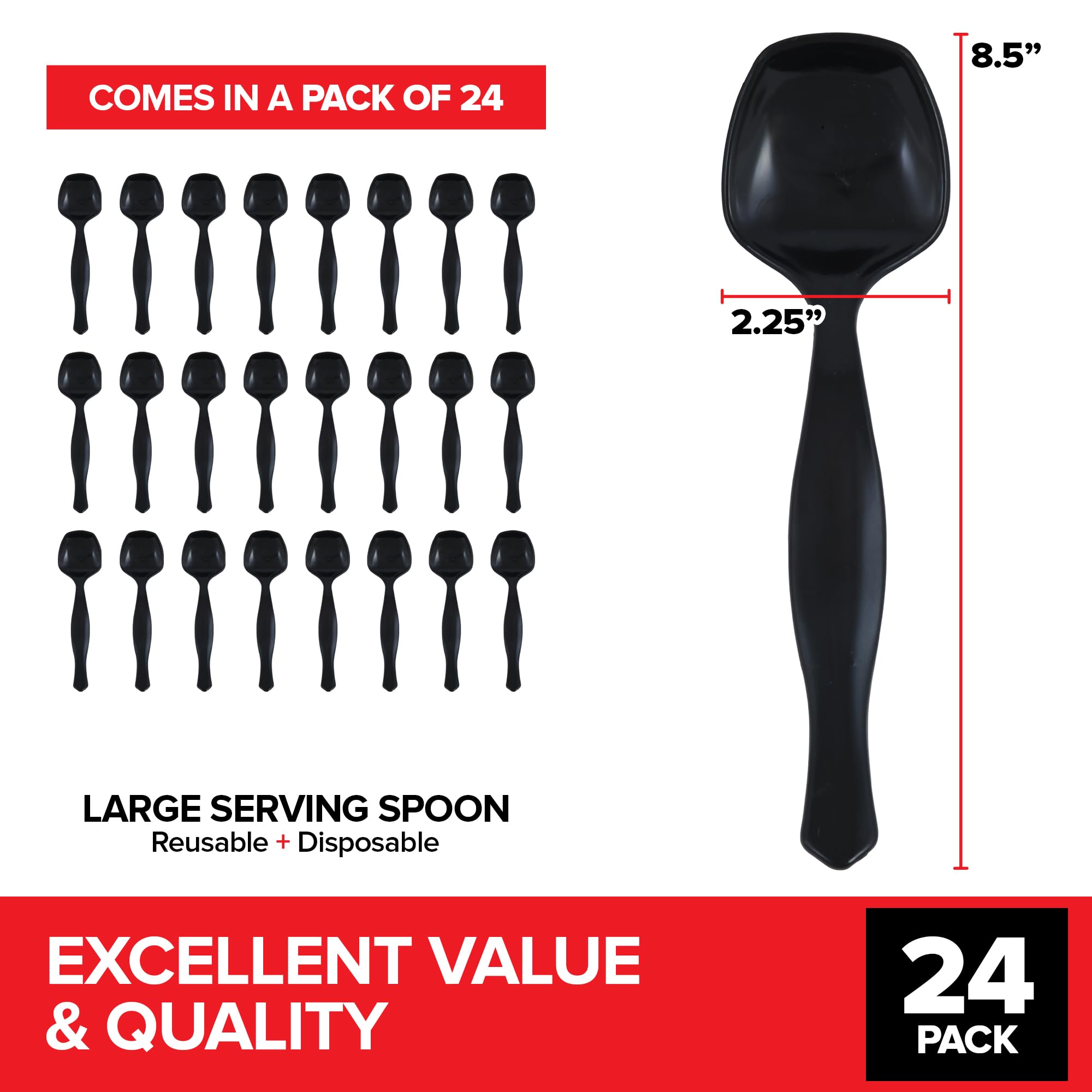 Foto 2 | Cuchara Desechable de Plástico Stock Your Home 24 Unidades - Venta Internacional