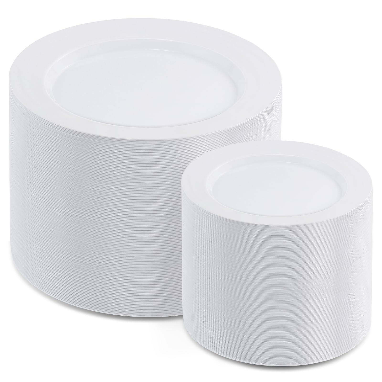 Foto 2 pulgar | Platos De Plástico Aozita 200 Unidades  100 Platos Para Cenar Y 100 Platos Para Ensalada - Venta Internacional.