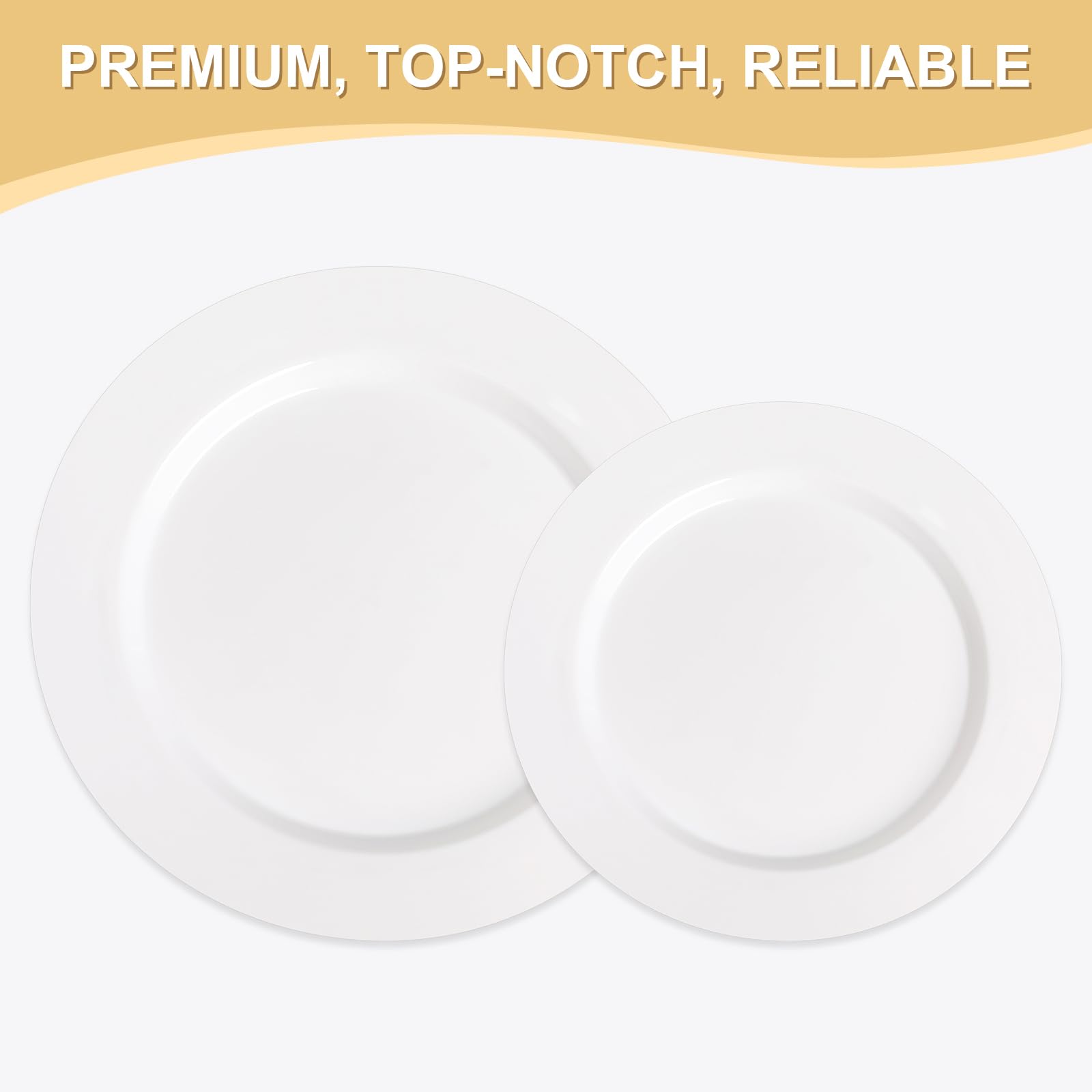 Foto 3 pulgar | Platos De Plástico Aozita 200 Unidades  100 Platos Para Cenar Y 100 Platos Para Ensalada - Venta Internacional.