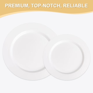 Foto 2 | Platos De Plástico Aozita 200 Unidades 100 Platos Para Cenar Y 100 Platos Para Ensalada - Venta Internacional.