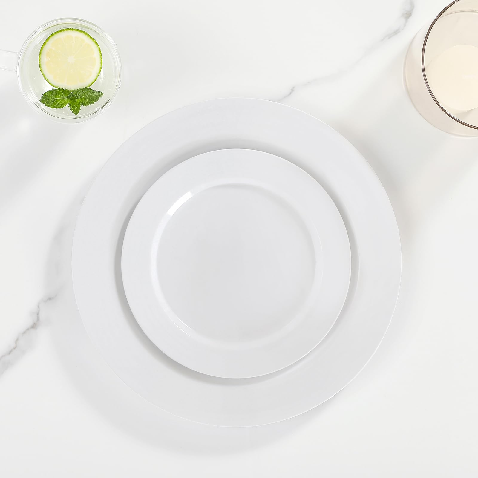 Foto 6 pulgar | Platos De Plástico Aozita 200 Unidades  100 Platos Para Cenar Y 100 Platos Para Ensalada - Venta Internacional.