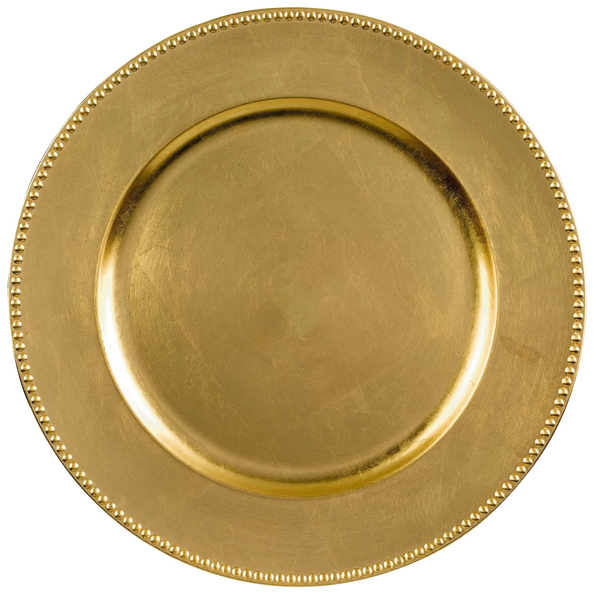 Foto 1 | Placas De Carga Amscan  Redondas  De Plástico Dorado  33 Cm  Paquete De 4 - Venta Internacional.