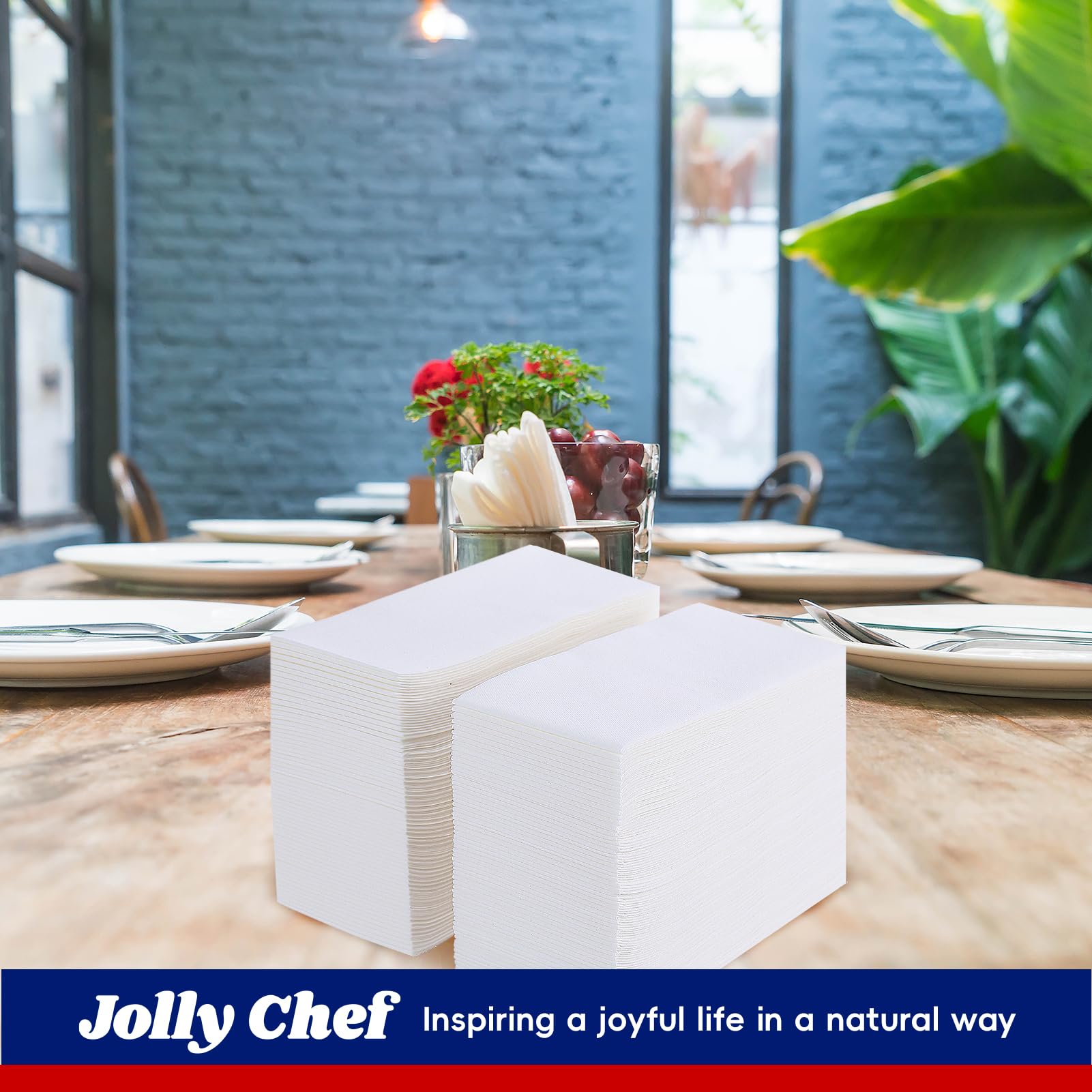 Foto 5 | Toallas Desechables Para Invitados Jolly Chef  Suaves Y Absorbentes (paquete De 200) - Venta Internacional.