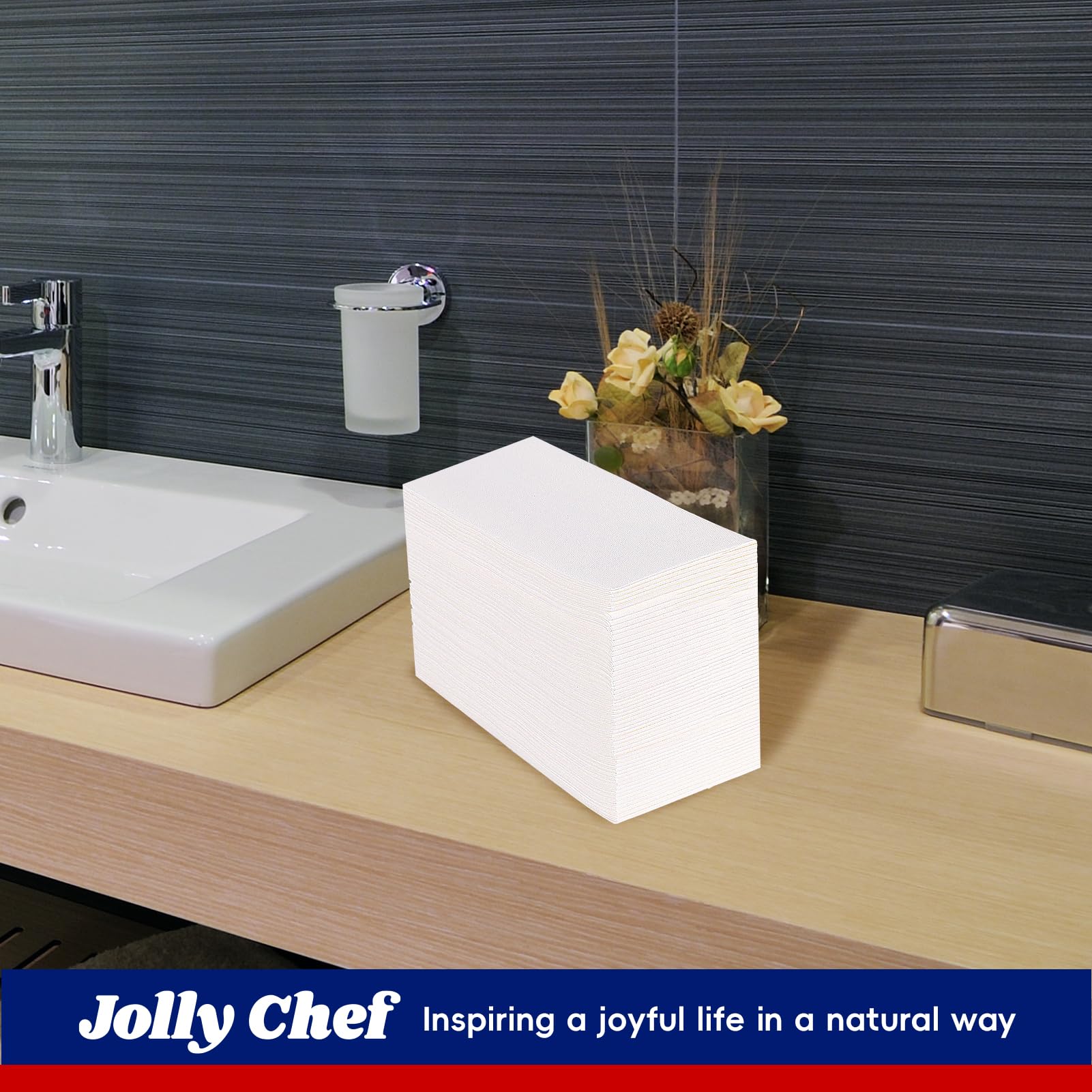 Foto 6 | Toallas Desechables Para Invitados Jolly Chef  Suaves Y Absorbentes (paquete De 200) - Venta Internacional.