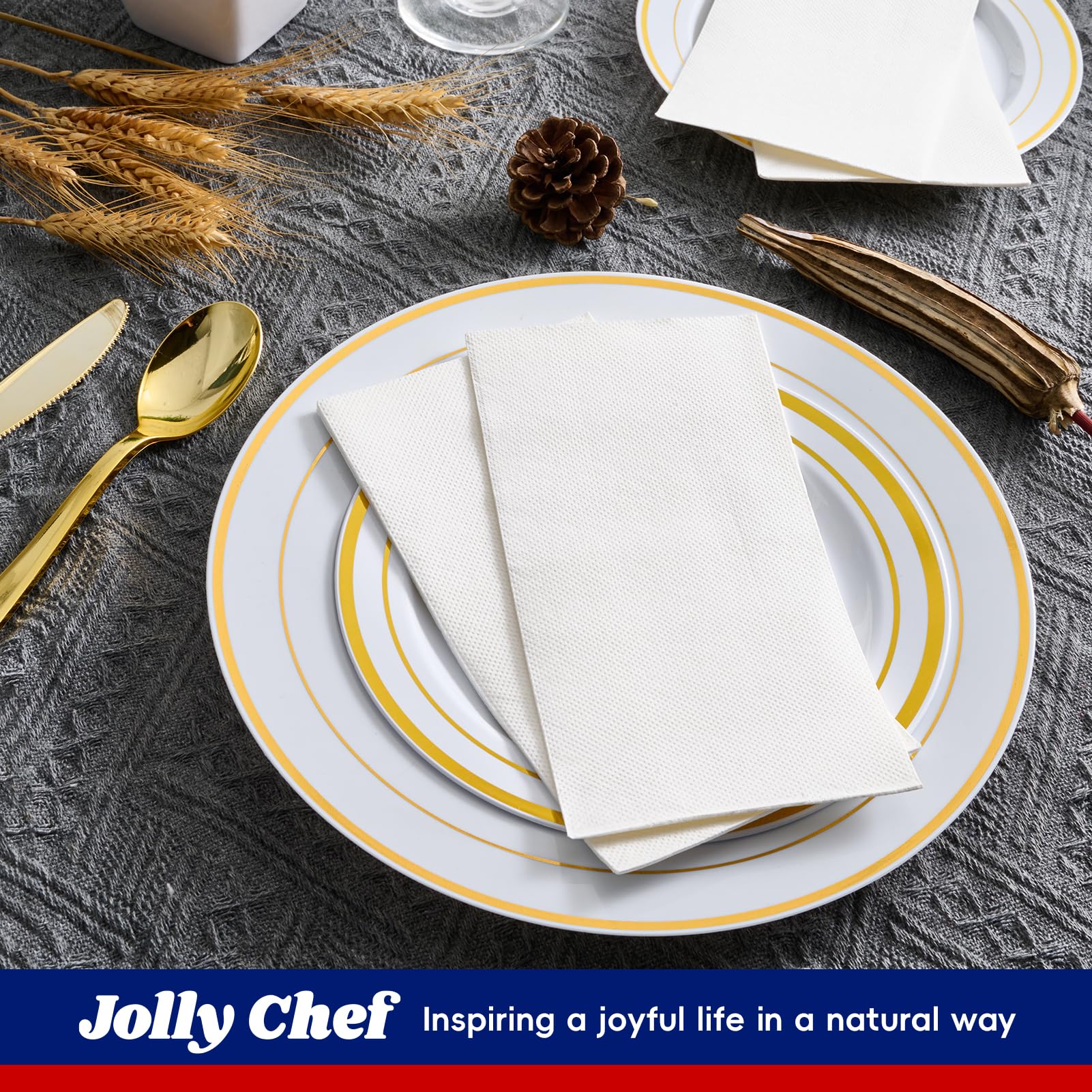 Foto 5 pulgar | Servilletas De Papel Desechables Jolly Chef  2 Capas  Blancas  Paquete De 200 - Venta Internacional.
