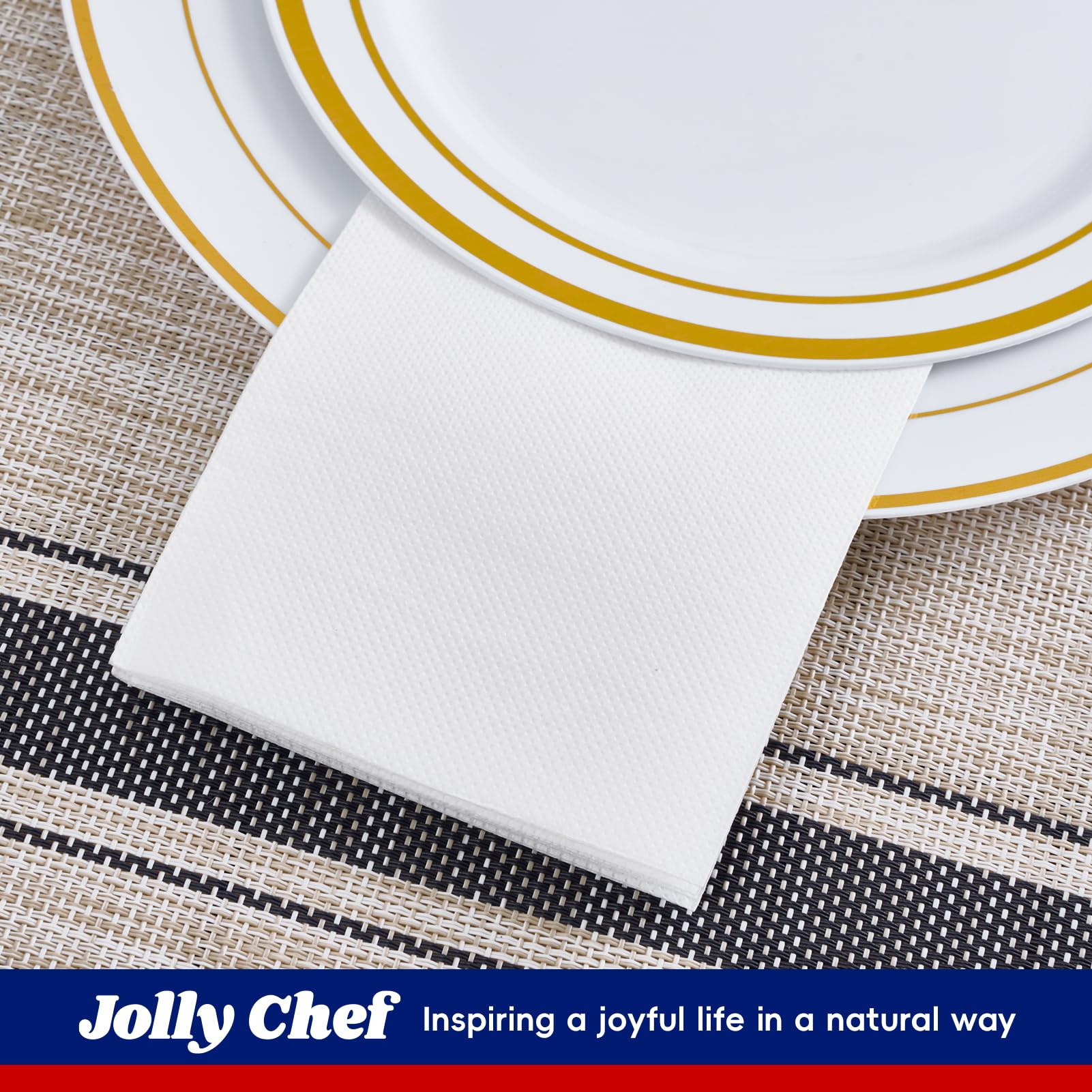 Foto 5 pulgar | Servilletas De Papel Desechables Jolly Chef  Paquete De 600  2 Capas  Blancas - Venta Internacional.