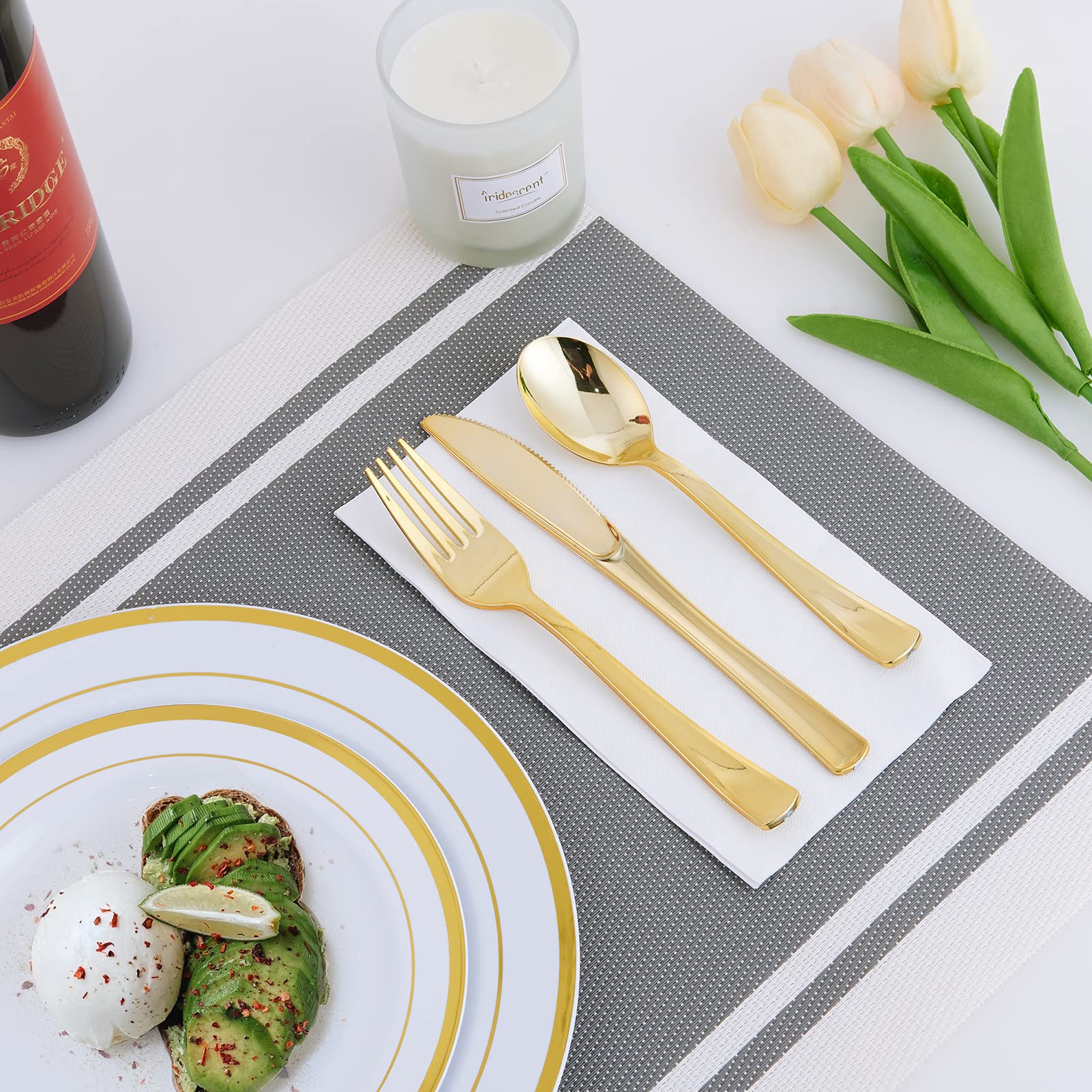 Foto 6 pulgar | Vajilla Desechable Dorada Jolly Chef 125 Piezas  - Venta Internacional