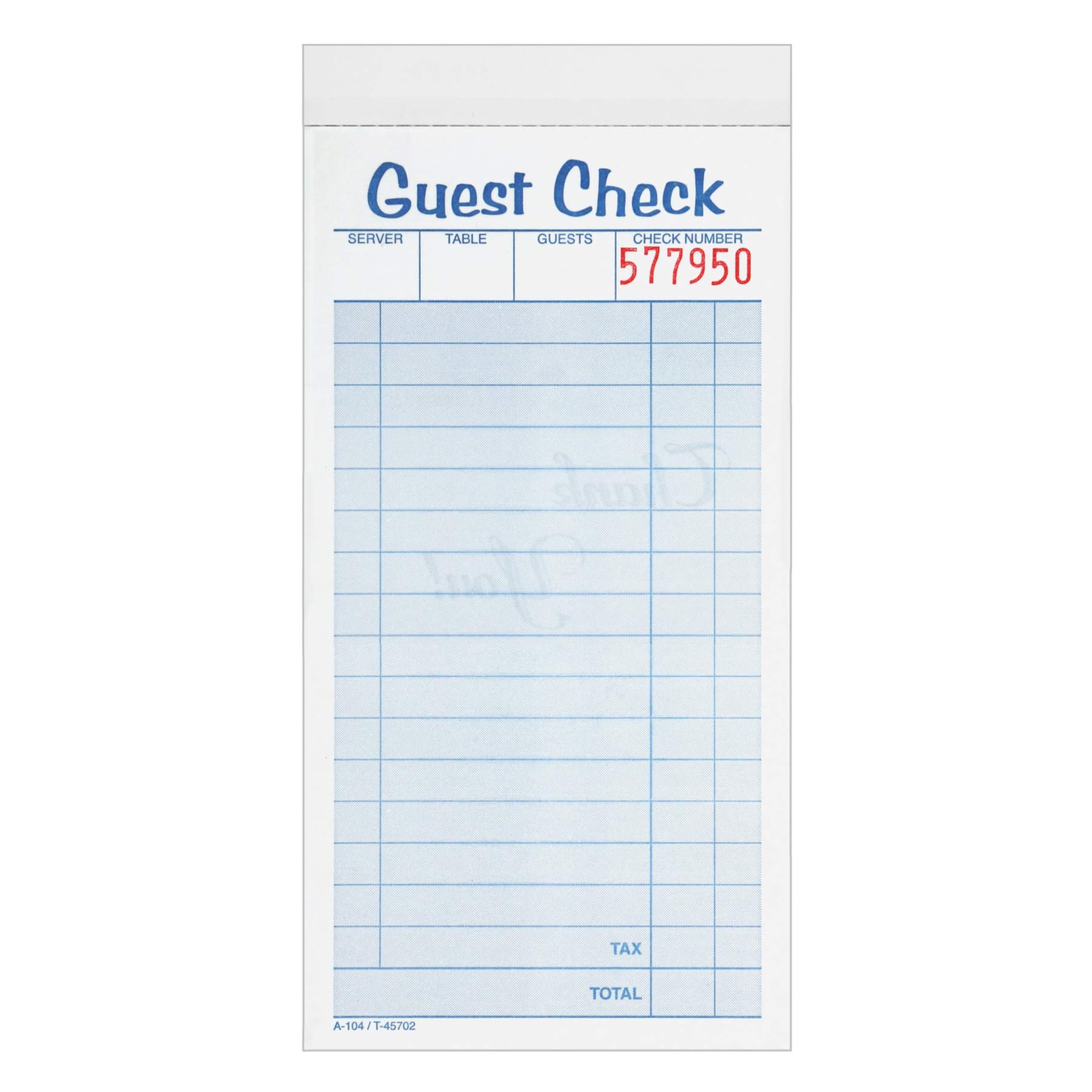Foto 1 | Guest Check Pads Adams  2 Partes  Sin Carbono  50 Juegos  Paquete De 10 - Venta Internacional.