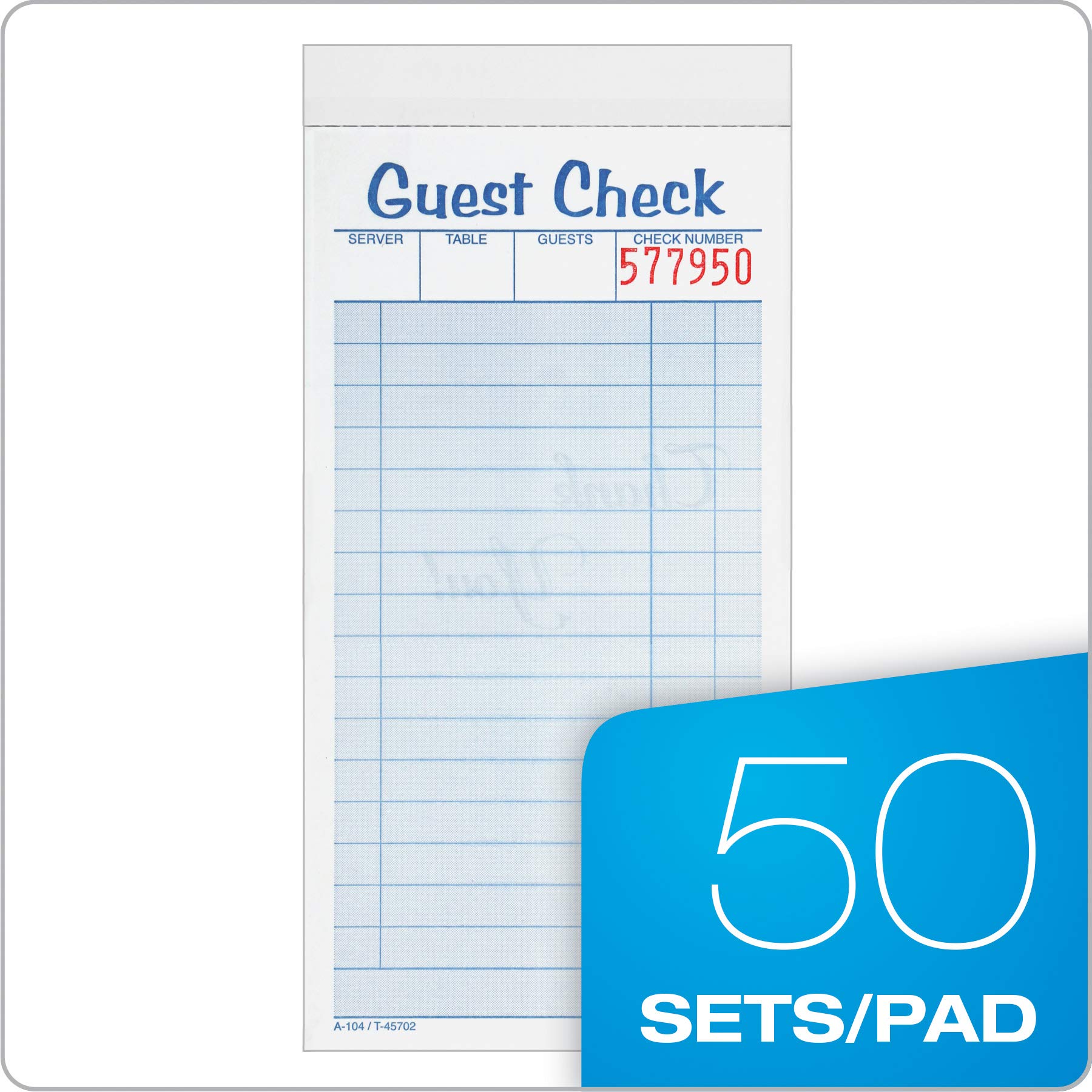 Foto 2 | Guest Check Pads Adams  2 Partes  Sin Carbono  50 Juegos  Paquete De 10 - Venta Internacional.