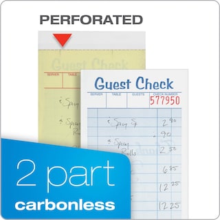 Foto 3 | Guest Check Pads Adams 2 Partes Sin Carbono 50 Juegos Paquete De 10 - Venta Internacional.