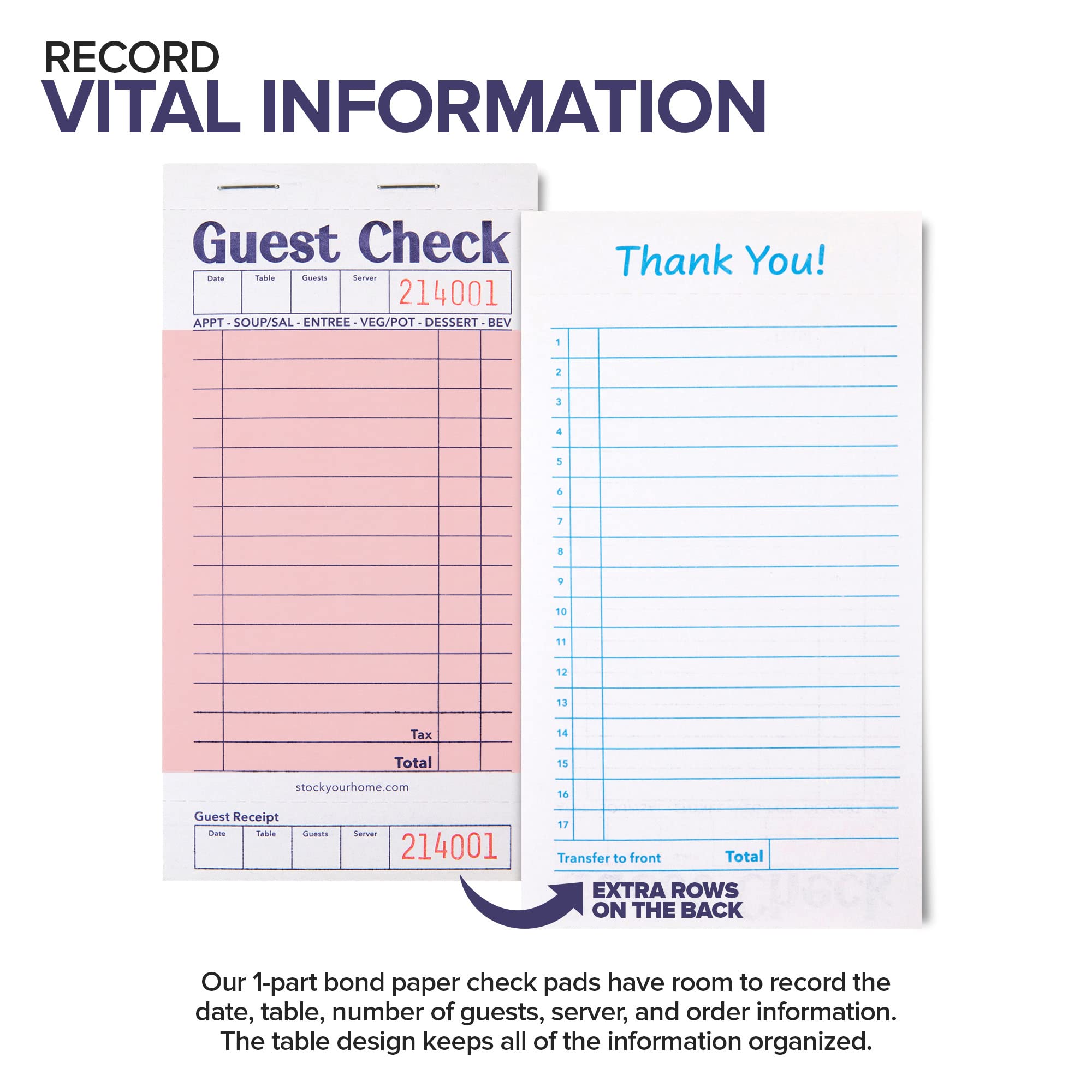 Foto 4 pulgar | Cuadernos De Cheques Para Invitados Stock Your Home  Color Rosa (paquete De 20) - Venta Internacional.