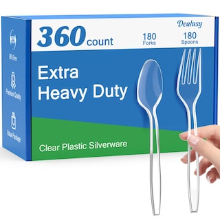 Foto 1 | Juego De Cubiertos Desechables De Plástico Dealusy 360 Piezas - Venta Internacional.