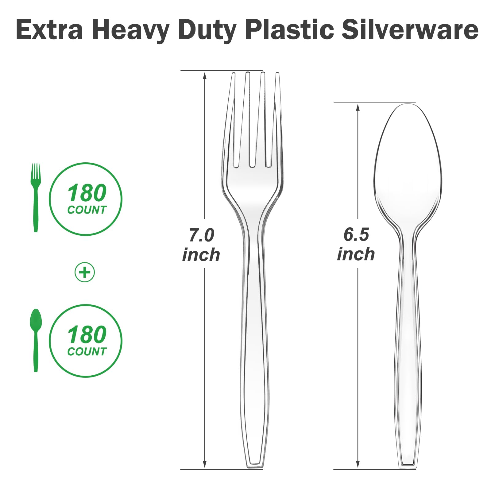 Foto 2 | Juego De Cubiertos Desechables De Plástico Dealusy 360 Piezas - Venta Internacional.