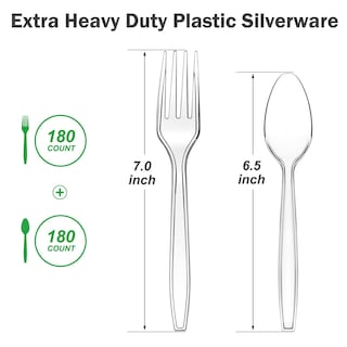 Foto 2 | Juego De Cubiertos Desechables De Plástico Dealusy 360 Piezas - Venta Internacional.