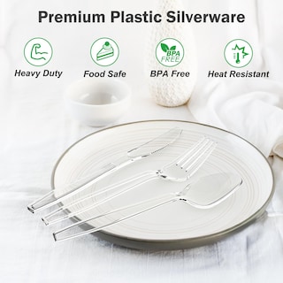 Foto 3 | Juego De Cubiertos Desechables De Plástico Dealusy 360 Piezas - Venta Internacional.